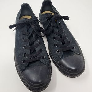 All Star Converse in all black. Women's 8.5 men's 6.5